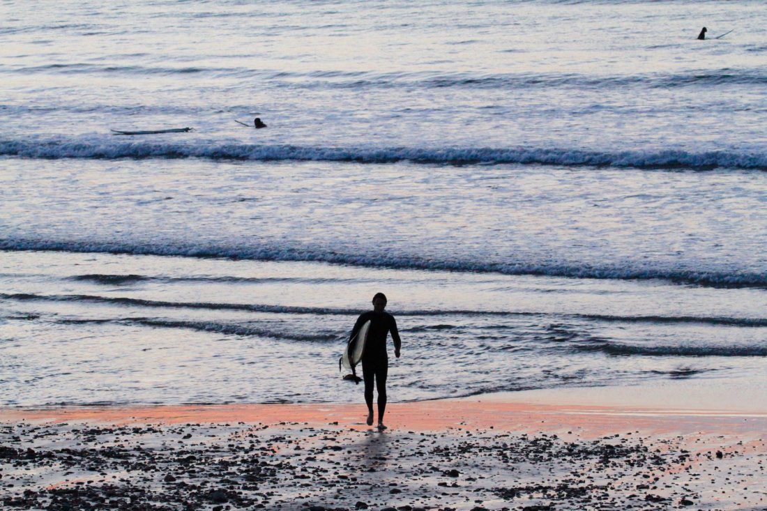 Surfers in Brittany